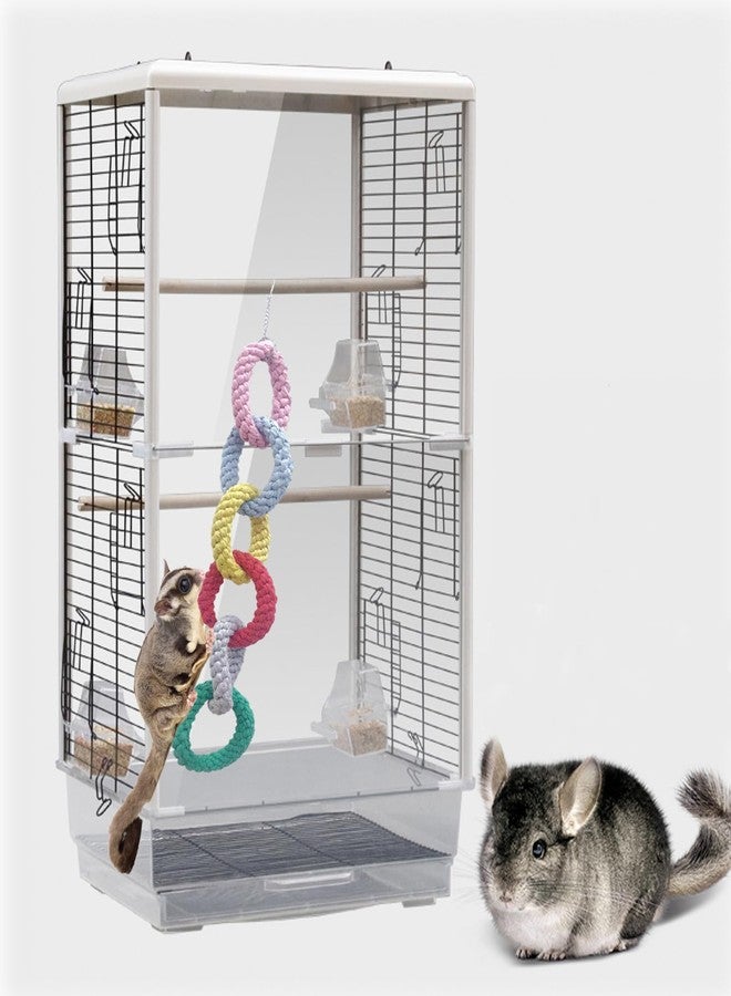 TTFdacai Sugar Glider Hanging Six-Ring Climbing Toys,Sugar Glider Swing Toys,Sugar Glider Climbing Rope Cage Accessories for Sugar Glider Ferret Hamster Squirrel Chinchilla Parrots Climbing Exercising - Image 5